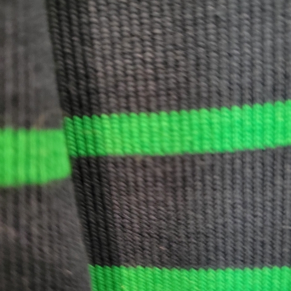 DKR Co Vibrant Knit Black & Green Striped Tuxedo Front Cardigan Sweater Jacket S - Picture 6 of 8